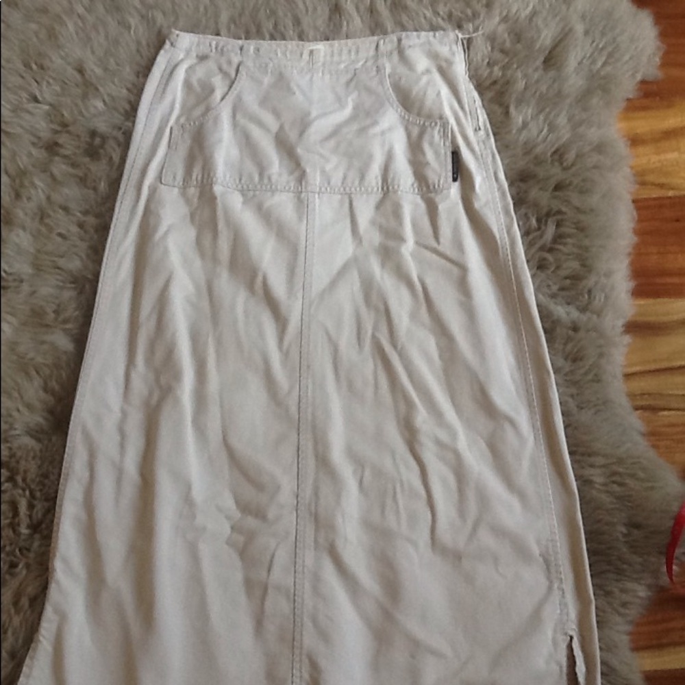 Long khaki skirt